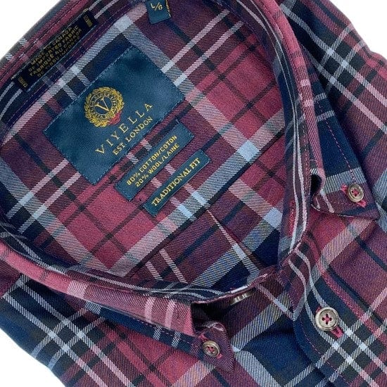 Viyella Burgundy Plaid Shirts: Crafted in Canada for Classic Style and Unmatched Quality