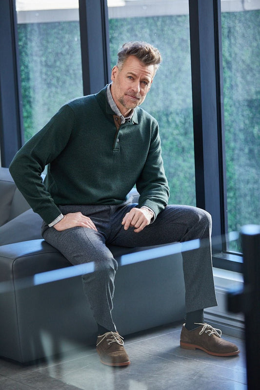 Viyella Luxury Mens Sweaters - Polo Collared Knit for Timeless Comfort