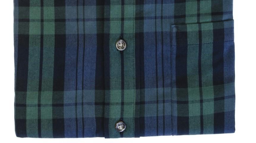 Viyella Tailored Fit Canadian Made Long Sleeve  Blackwatch Tartan Shirts