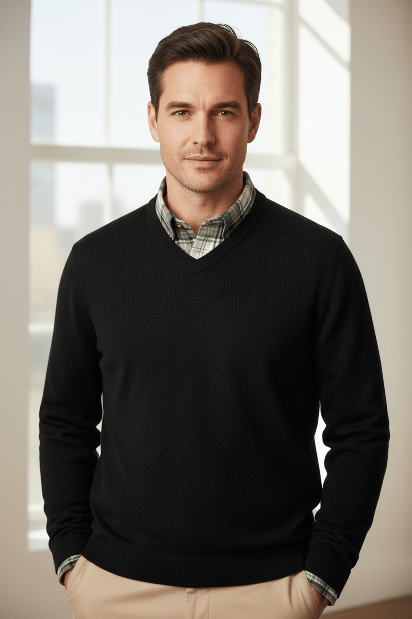 Viyella Upgrade Your Style with Mens V-Neck Extra Fine Merino Sweaters - Available in 5 Trendy Colors