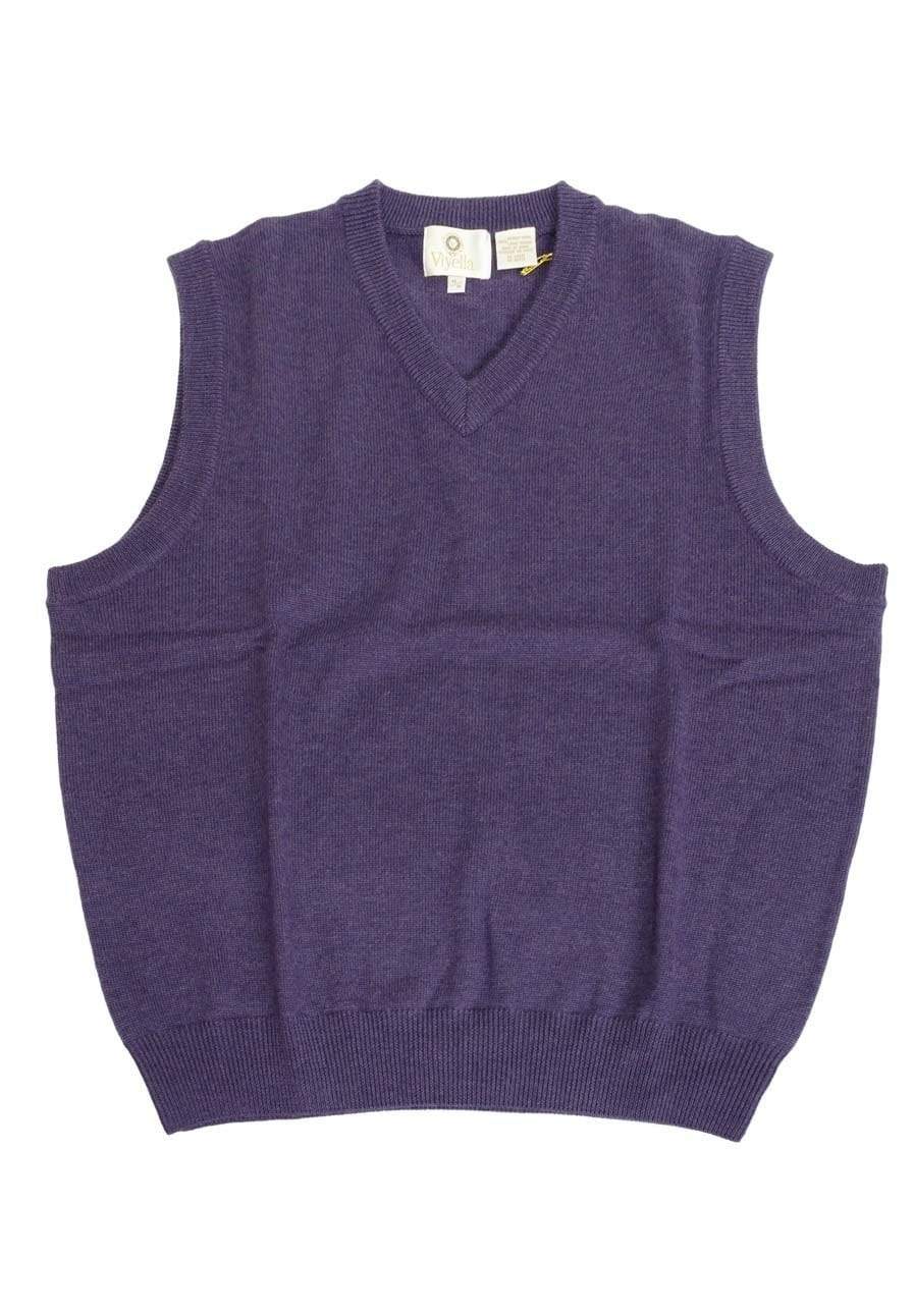 Viyella Elevate Your Style with our Extra Fine Merino Wool V-Neck Pull Over Sweater Vest - Available in 11 Vibrant Colors
