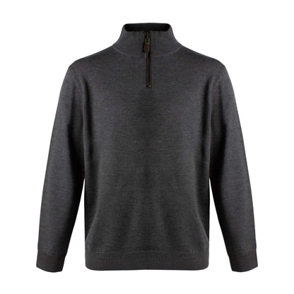 Viyella Elevate Your Wardrobe with the Versatile Quarter Zip Mockneck Sweaters in Extra Fine Merino Wool - Available in 10 Vibrant Colors