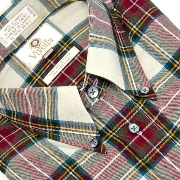 Viyella Shop Our Dress Stewart Plaid Shirt: Long Sleeve, Button-Down Collar, Made in Canada