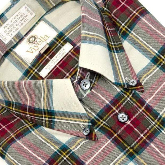 Viyella Shop Our Dress Stewart Plaid Shirt: Long Sleeve, Button-Down Collar, Made in Canada