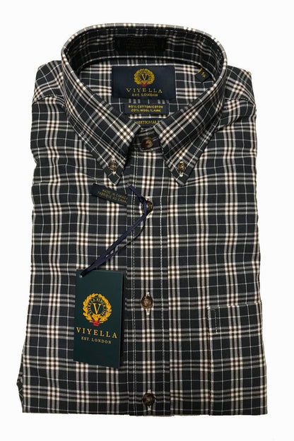Viyella Grey Plaid Long Sleeve Button Down - Soft & Durable Fabrics