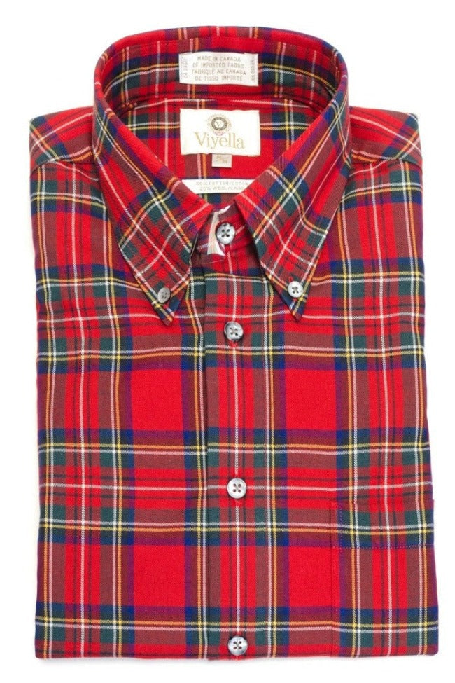 Viyella Tailored Fit Button-Down Collar Royal Stewart Shirts: Classic Style with a Modern Fit